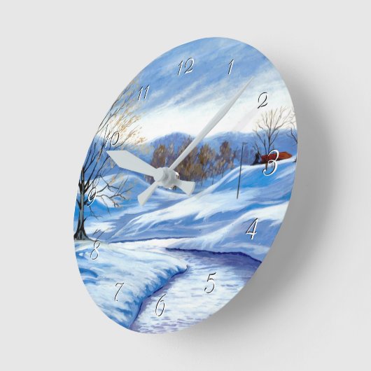 Winterschneeweg-Uhr Runde Wanduhr (Winkel)