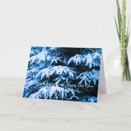Winterschneeweihnachtsbaum Feiertagskarte