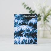 Winterschneeweihnachtsbaum Feiertagspostkarte (Stehend Vorderseite)