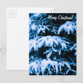 Winterschneeweihnachtsbaum Feiertagspostkarte (Vorne/Hinten)