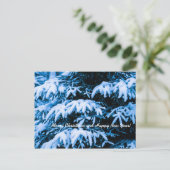 Winterschneeweihnachtsbaum Feiertagspostkarte (Stehend Vorderseite)