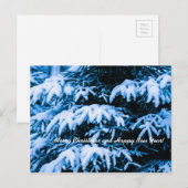 Winterschneeweihnachtsbaum Feiertagspostkarte (Vorne/Hinten)