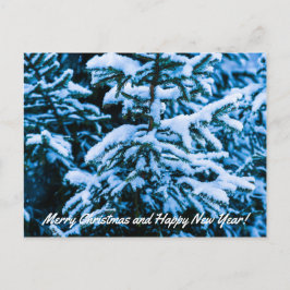 Winterschneeweihnachtsbaum Feiertagspostkarte