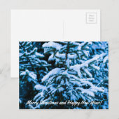 Winterschneeweihnachtsbaum Feiertagspostkarte (Vorne/Hinten)
