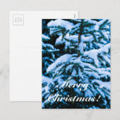 Winterschneeweihnachtsbaum Feiertagspostkarte (Vorne/Hinten)