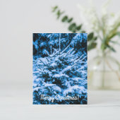 Winterschneeweihnachtsbaum Feiertagspostkarte (Stehend Vorderseite)