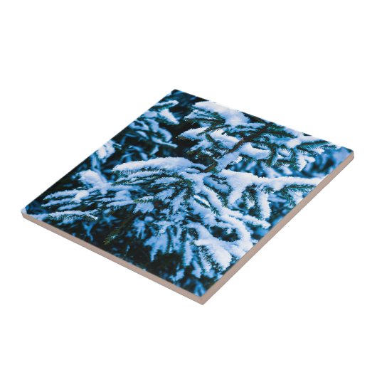 Winterschneeweihnachtsbaum Fliese (Seite)