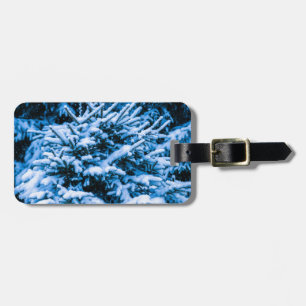 Winterschneeweihnachtsbaum Gepäckanhänger