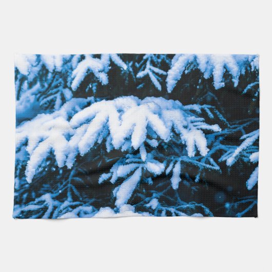Winterschneeweihnachtsbaum Geschirrtuch (Horizontal)