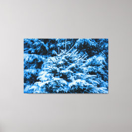 Winterschneeweihnachtsbaum Leinwanddruck