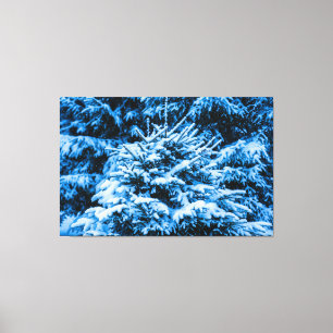 Winterschneeweihnachtsbaum Leinwanddruck