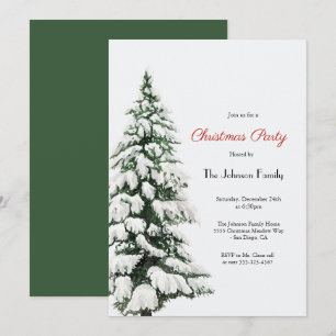 Winterschneeweihnachtsbaum Weihnachtsfest Party Einladung