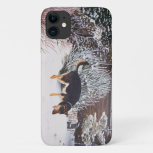 Winterschneewelt mit niedlichem Schwarz und Bräunl Case-Mate iPhone Hülle
