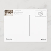 Winterschneewelt mit niedlichem Schwarz und Bräunl Postkarte (Rückseite)