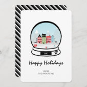 Winterschneeweltkarte Feiertagskarte (Vorne/Hinten)