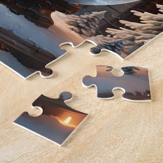 Winterschneewolkenpuzzle Puzzle (Seite)