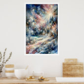 Winterschneezauber & Wunder Abstrakter Impressioni Poster (Küche)