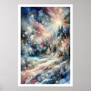 Winterschneezauber & Wunder Abstrakter Impressioni Poster