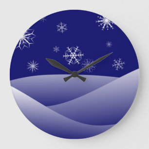 WINTERSCHNITTSCHNEE GROßE WANDUHR