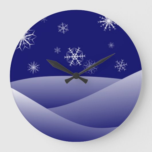 WINTERSCHNITTSCHNEE GROßE WANDUHR (Vorderseite)