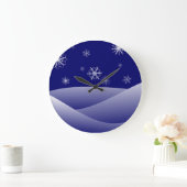 WINTERSCHNITTSCHNEE GROßE WANDUHR (Zuhause)