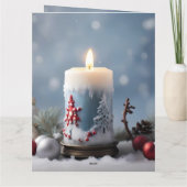 Winterschnupfen mit Schnee und Kopierraum Karte (Rückseite)