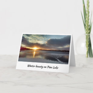 Winterschönheit auf Pine See als dem See friert Karte