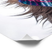 Winterschottische Hochlandkuh niedlicher Haarienco Poster (Ecke)