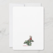 Winterschrei mit rotem Bow-Adresswechsel Einladung (Rückseite)