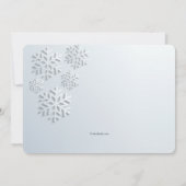 Winterschwangerschaftskarte für Schneeflocken Ankündigung (Rückseite)