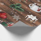 Winterschwärme, heiße Schokolade, Kekse Geschenkpapier (Ecke)