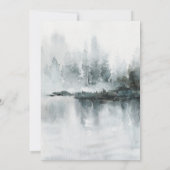 Winterschwarz und Weiß Save the Date Hochzeit Einladung (Rückseite)