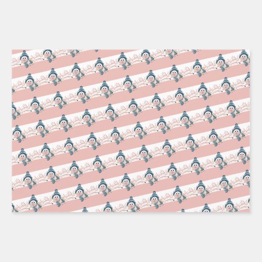 Winterschwein Geschenkpapier Set (Vorderseite 3)