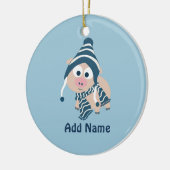 Winterschwein Keramikornament (Links)