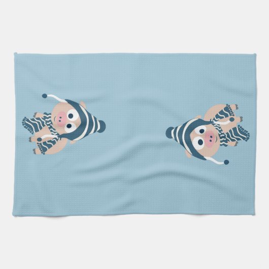 Winterschwein Küchentuch (Horizontal)