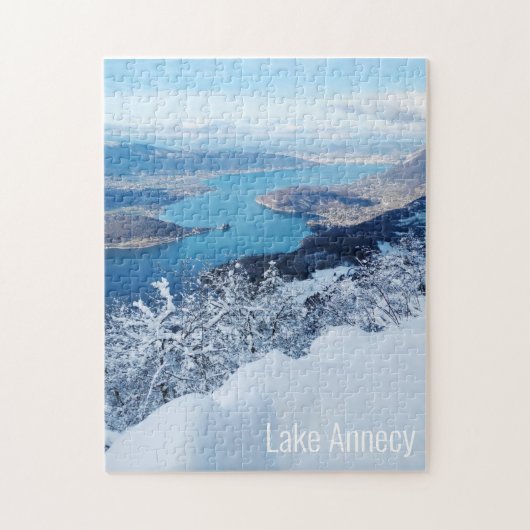 Wintersee Annecy, Haute Savoie Puzzle (Vertikal)