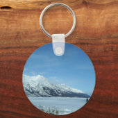 Wintersee und Berge Schlüsselanhänger (Vorderseite)