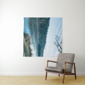 Wintersee und Wald Ruhe 1 Wandteppich (Beispiel (Horizontal))