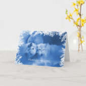 Wintersegenskarte 2024 mit Wölfen Karte (Gelbe Blume)