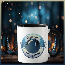 Wintersegler Wolf und Mondlicht Abzeichen Tasse