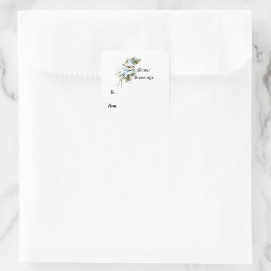 Wintersegmente - Aufkleber für Geschenke (Tasche)