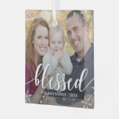 Wintersegmente Custom Foto Weihnachtsschmuck (Vorderseite links)