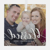 Wintersegmente Custom Foto Weihnachtsschmuck (Rückseite)