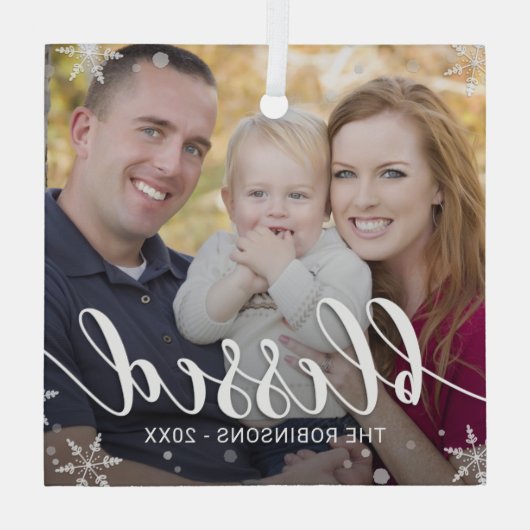 Wintersegmente Custom Foto Weihnachtsschmuck (Rückseite)