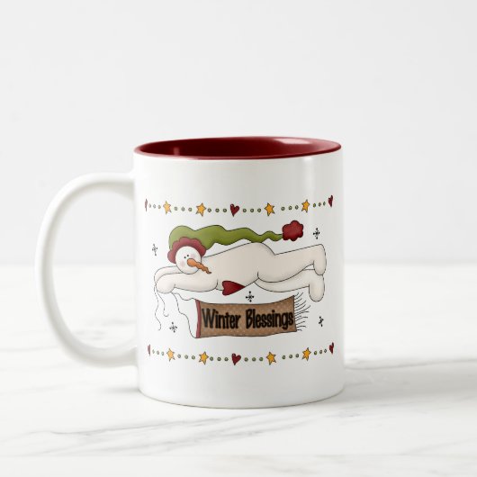 Wintersegmente - Hemden und Geschenke Zweifarbige Tasse (Links)