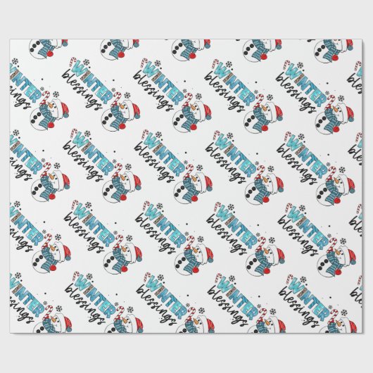 Wintersegmente individuell anpassen geschenkpapier (Flach)