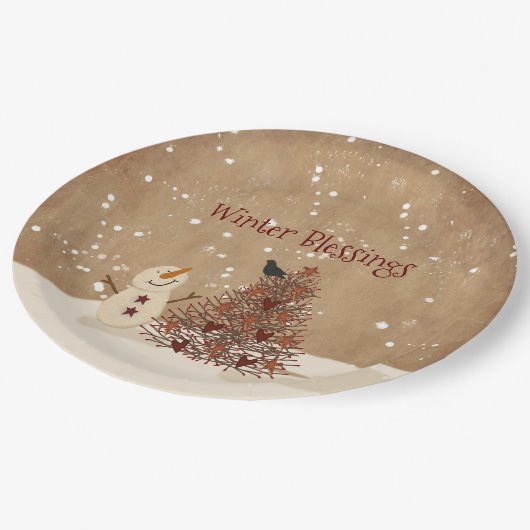 Wintersegmente  pappteller (Schrägansicht)