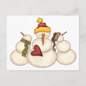 Wintersegmente ・ Schneemänner Postkarte (Vorderseite)