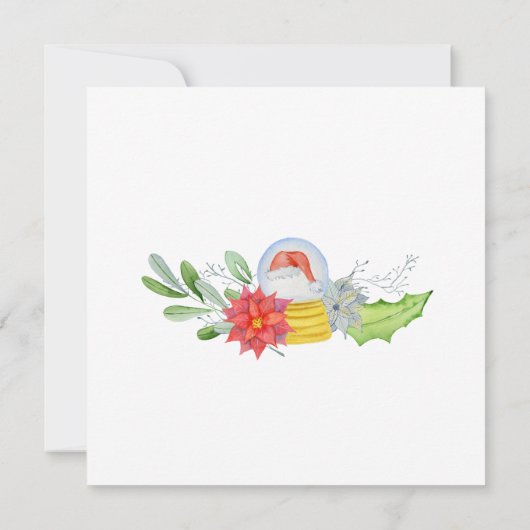 Wintersegmente Weihnachtsfamilienfoto Collage Einladung (Rückseite)