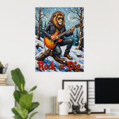 Winterserenade: Löwengefrorene Riffs Poster (Heimbüro)